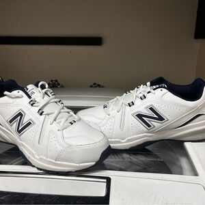 New Balance Men's White and Black Athletic Shoes